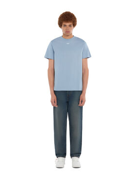 OFF WHITE Off Stamp Slim T-Shirt FADED DENIM 44OWOS26T002