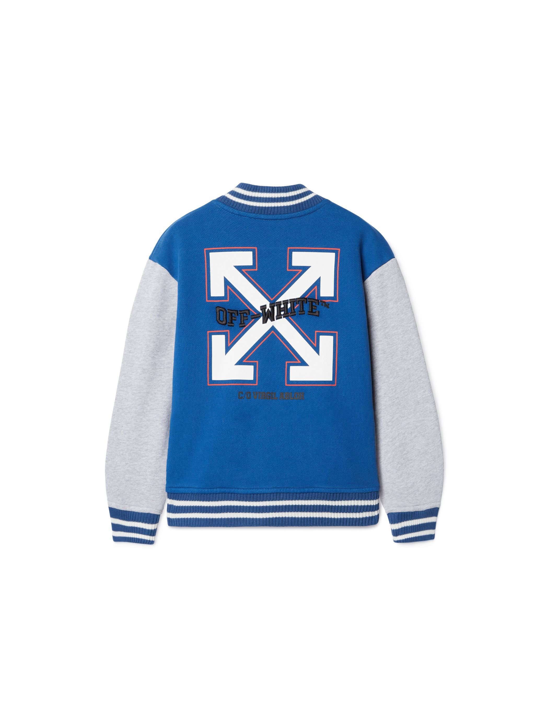 OFF WHITE College-Jacke Mit Pfeil BLAU OBEH004S25FLE001