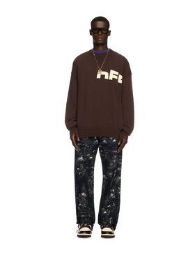 OFF WHITE Maglione Nero Con Logo Off Split MARRONE OMHE20AS25KNI002