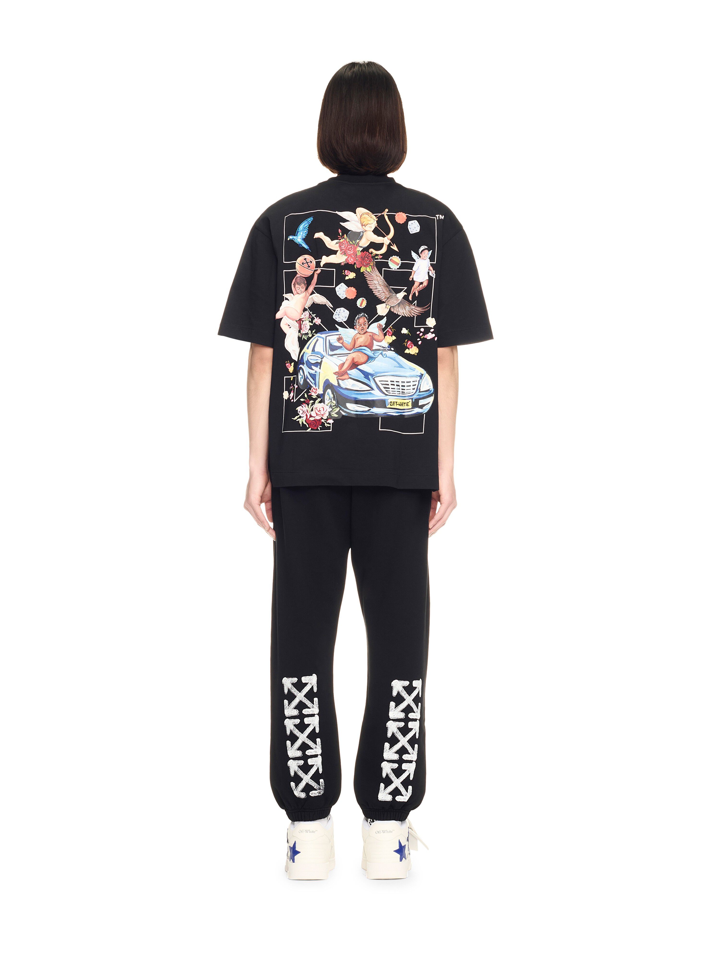 OFF WHITE Black Fresco Arrow T-Shirt BLACK OMAA120S25JER003