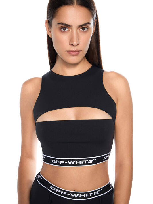 OFF WHITE Logoband Cut Out Top BLACK - FUCHSIA OWVO05JF25JER001