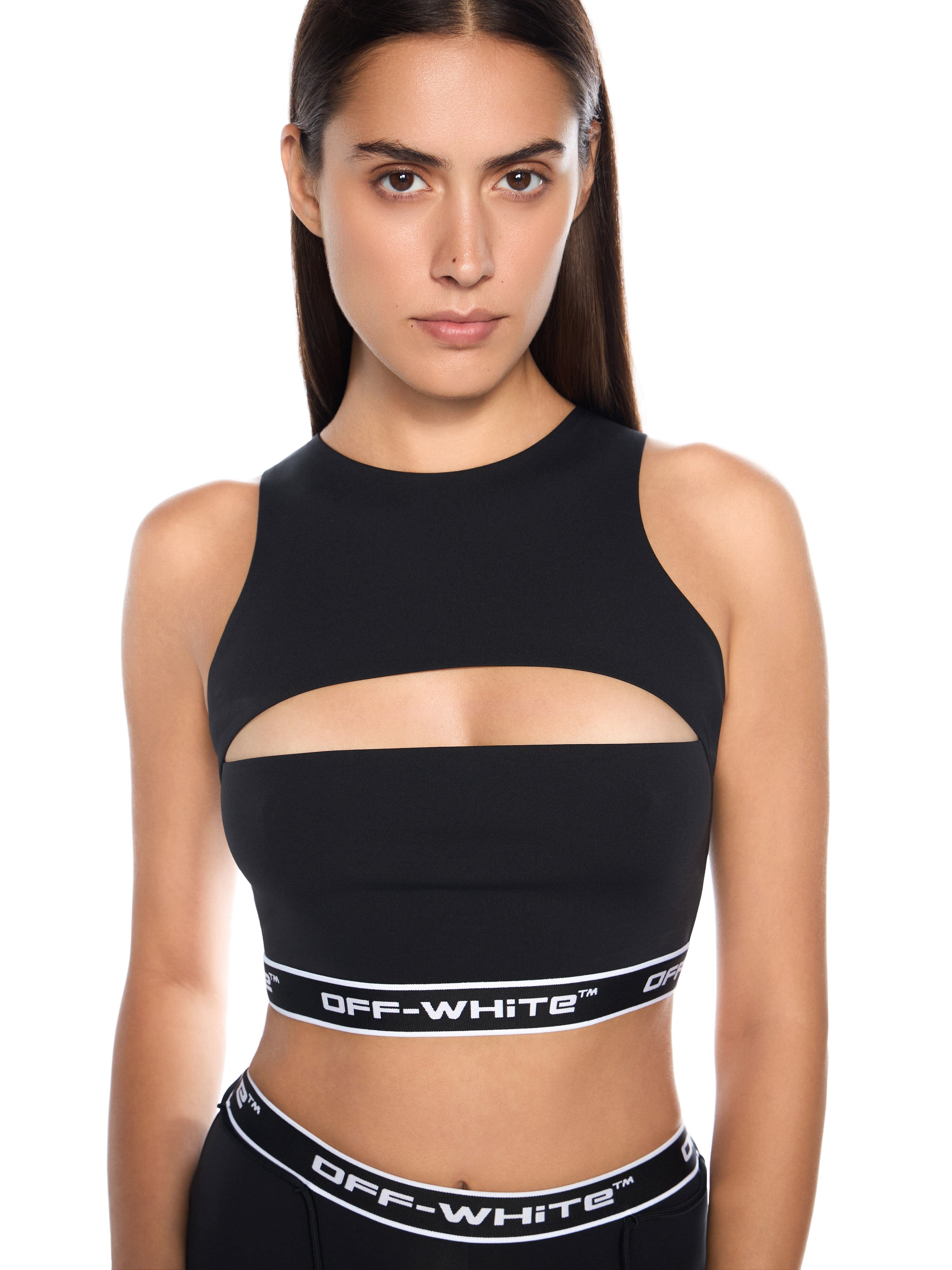 OFF WHITE Logoband Cut Out Top BLACK - FUCHSIA OWVO05JF25JER001