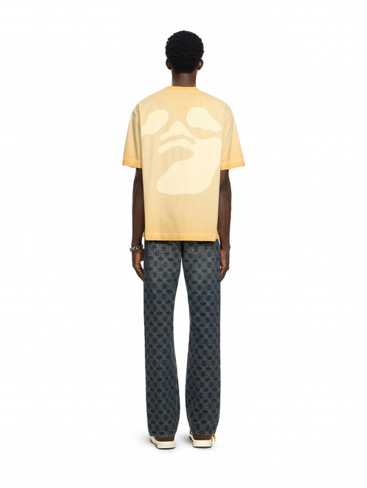 OFF WHITE Swimming Face Skate T-Shirt CLOUD NUGGET GOLD 44MAA120F26J002