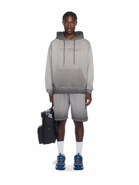 OFF WHITE Laundry Diagonal Skate Sweatshorts DEGRADÉ BLACK - DEGRADÉ BLACK OMCI013F25FLE00B
