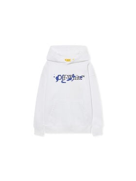 OFF WHITE Big Bookish Splat Ink Hoodie WHITE 44BBB001S26F002