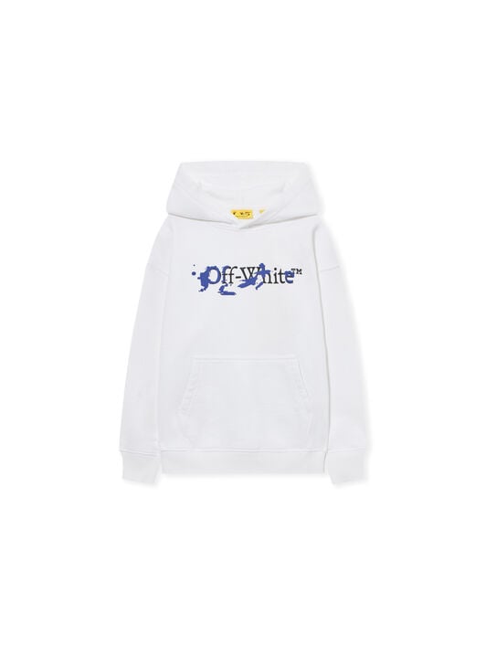 OFF WHITE Big Bookish Splat Ink Hoodie WHITE 44BBB001S26F002