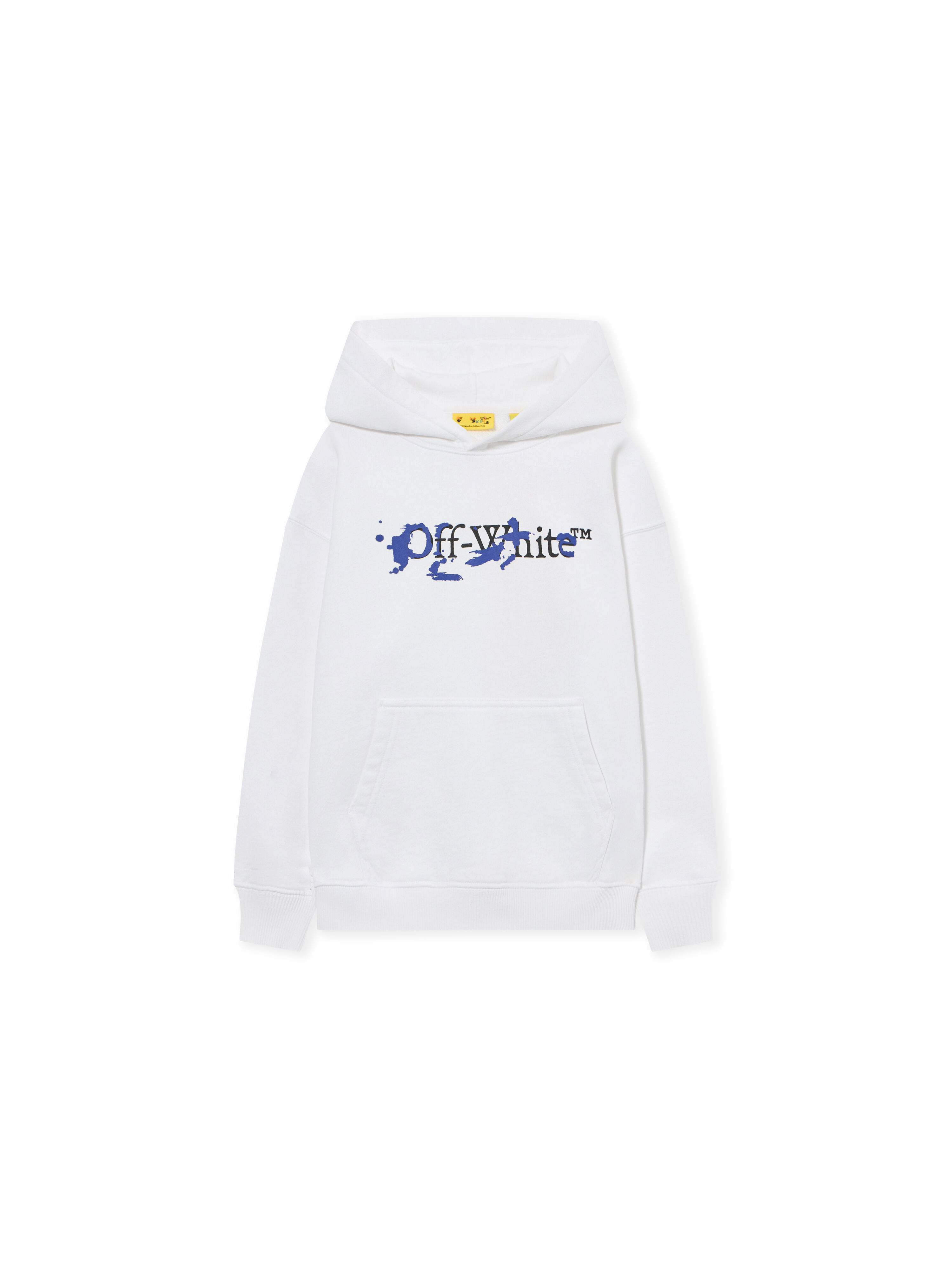 OFF WHITE Big Bookish Splat Ink Hoodie WHITE 44BBB001S26F002