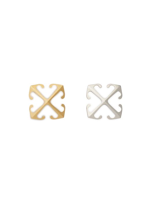 OFF WHITE Zweifarbige Mini-Pfeil-Ohrringe SILBER OWOD29MS25MET001