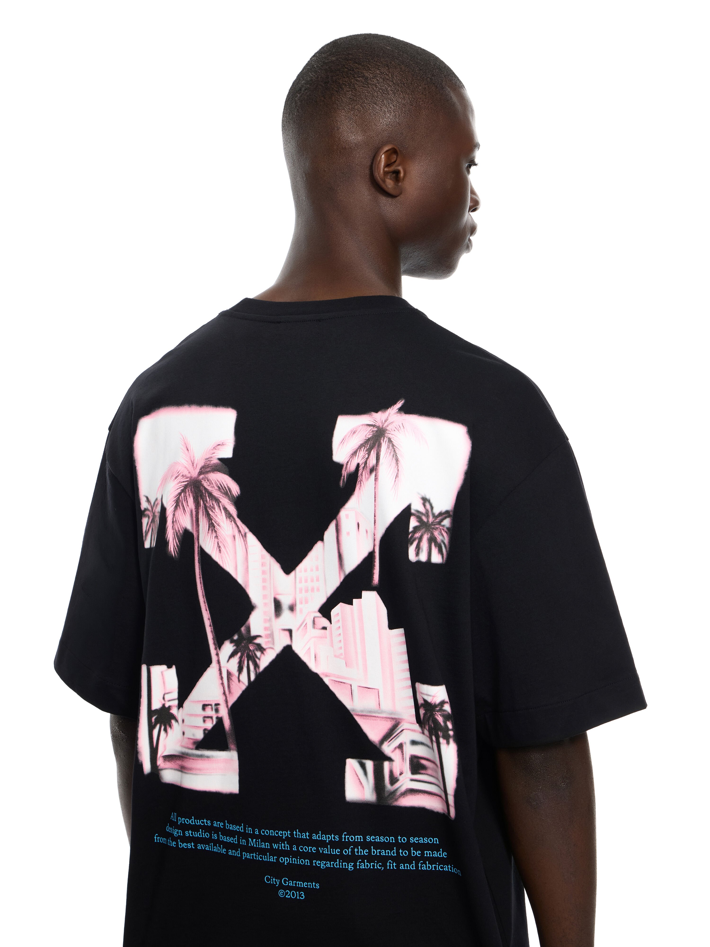OFF WHITE Miami City Garments Skate  T-Shirt BLACK 44MAA120S26J01H