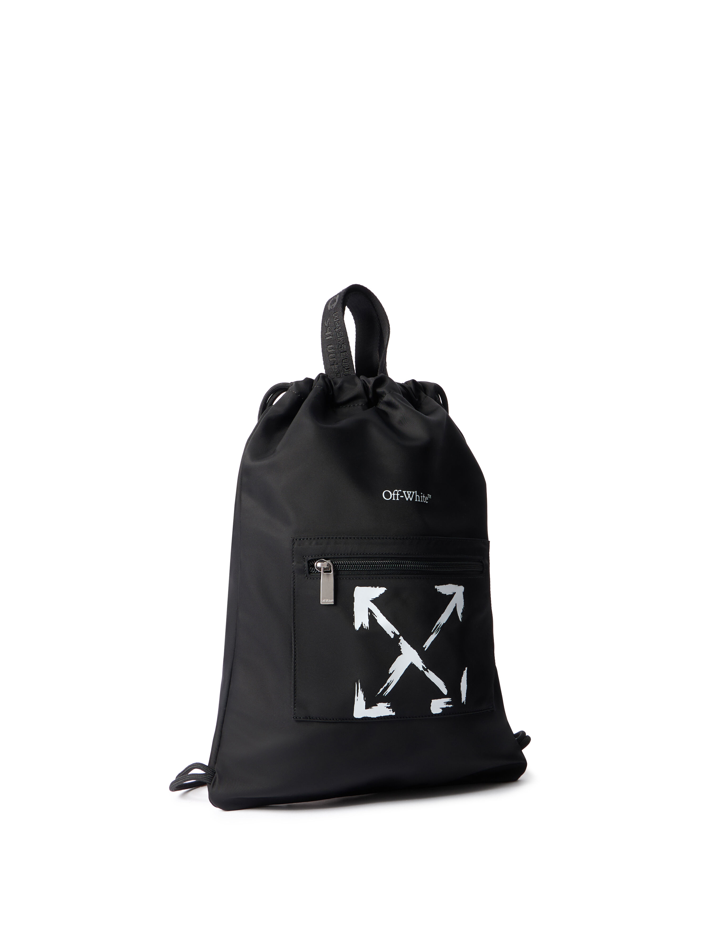 OFF WHITE Arrow Paint Drawstring BLACK OBNB005S26FAB001