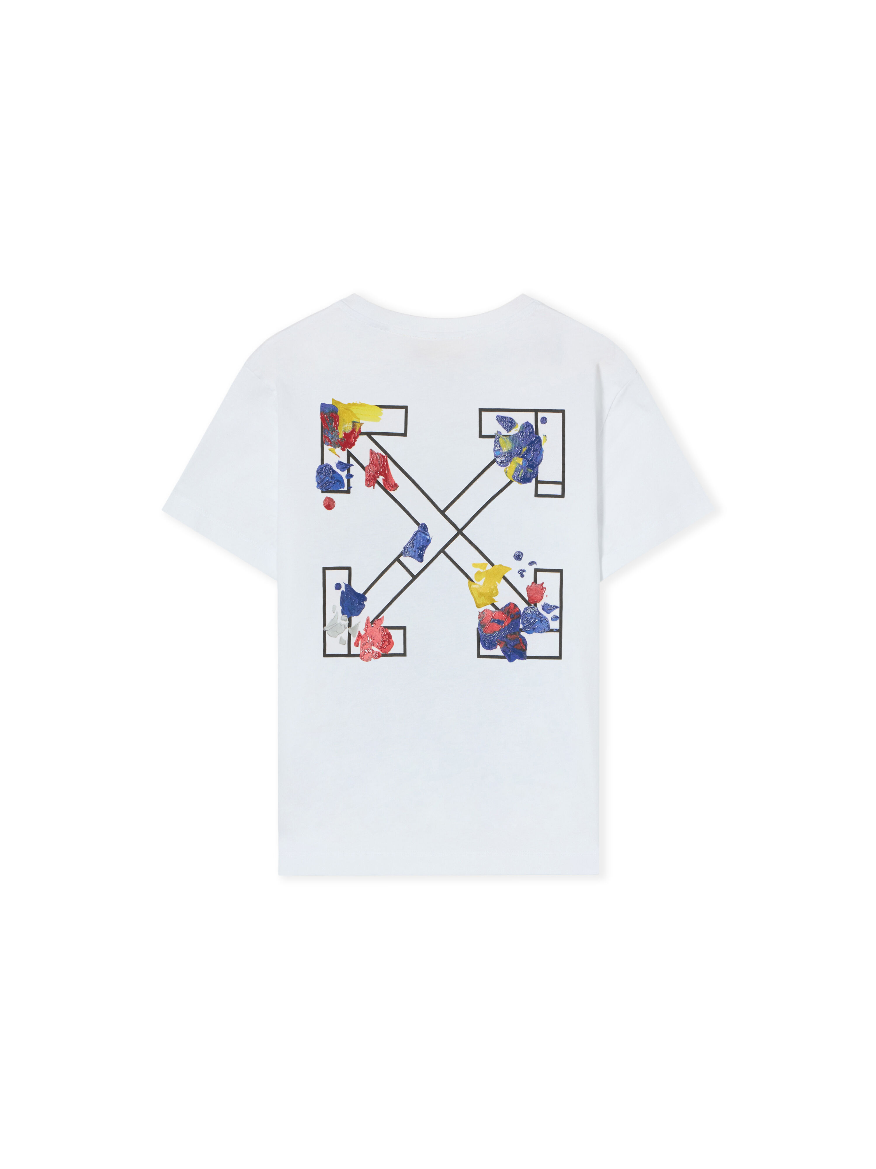 Paint Splash Short Sleeve T-Shirt OFF WHITE Paint Splash Short Sleeve T-Shirt WHITE 44GAA001F26J00C