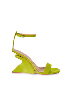 OFF WHITE Sculptural Wedge Sandals LIGHT GREEN  GREEN A OWIH058S24LEA001