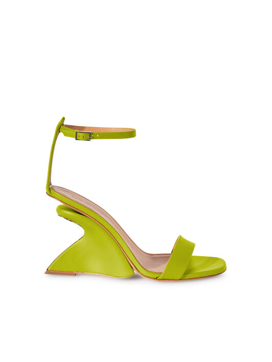 OFF WHITE Sculptural Wedge Sandals LIGHT GREEN  GREEN A OWIH058S24LEA001