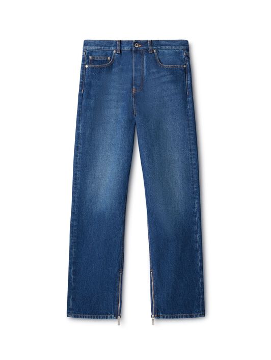 Skate-Jeans mit Pfeil-Aufdruck und Reißveschluss OFF WHITE Skate-Jeans mit Pfeil-Aufdruck und Reißveschluss BLAU OMYA177F23DEN002