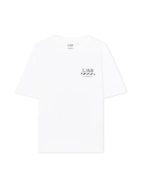 LAB L/AB Diagonal Oversized T-Shirt WHITE 44LABF26T054
