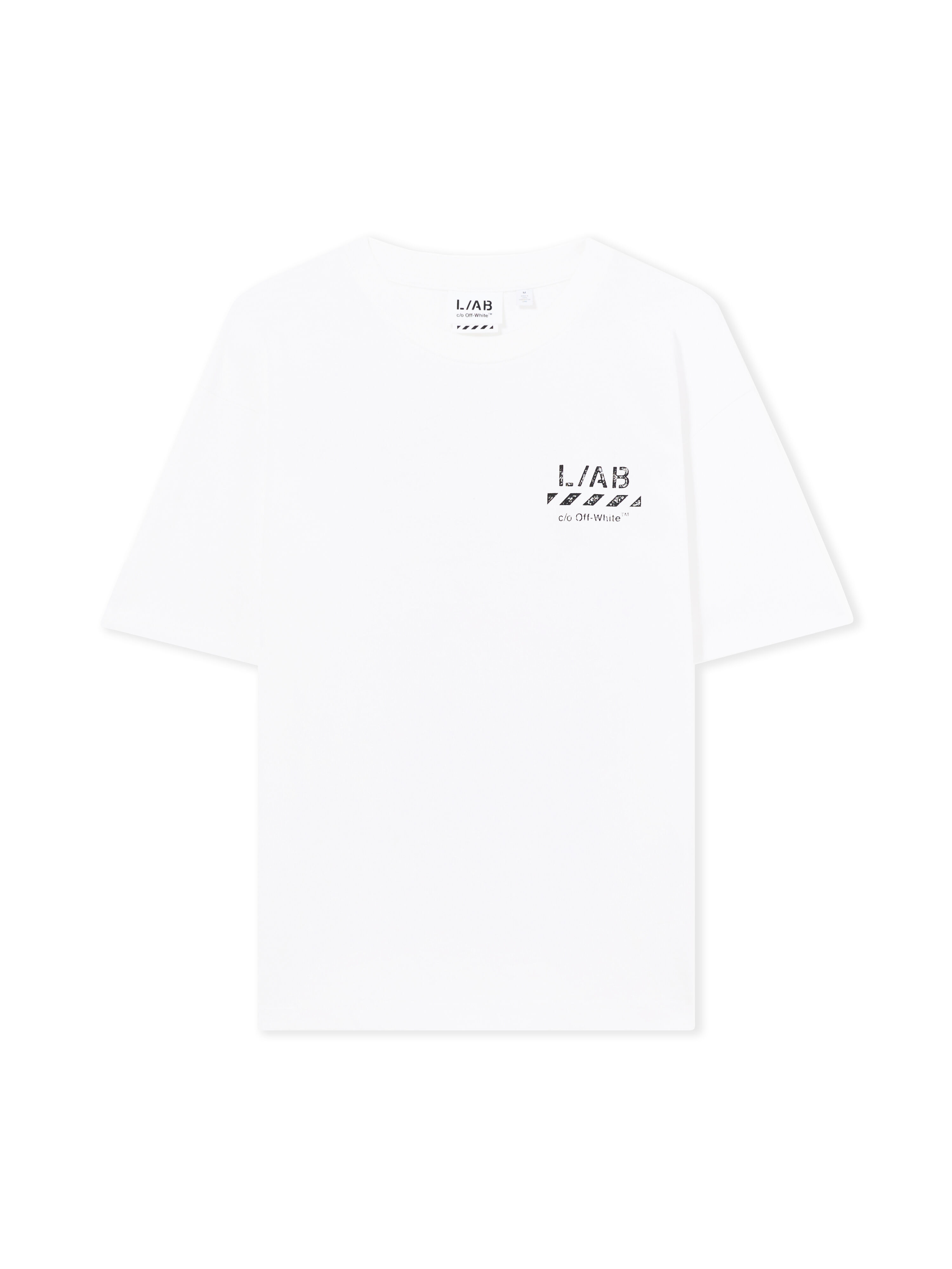 LAB L/AB Diagonal Oversized T-Shirt WHITE 44LABF26T054