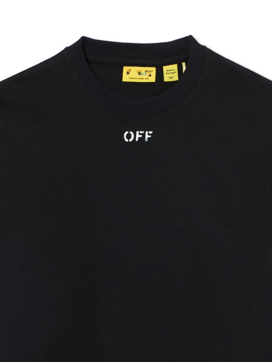 OFF WHITE Arrow Paint Tee S/S BLACK 44BAA002S26J006