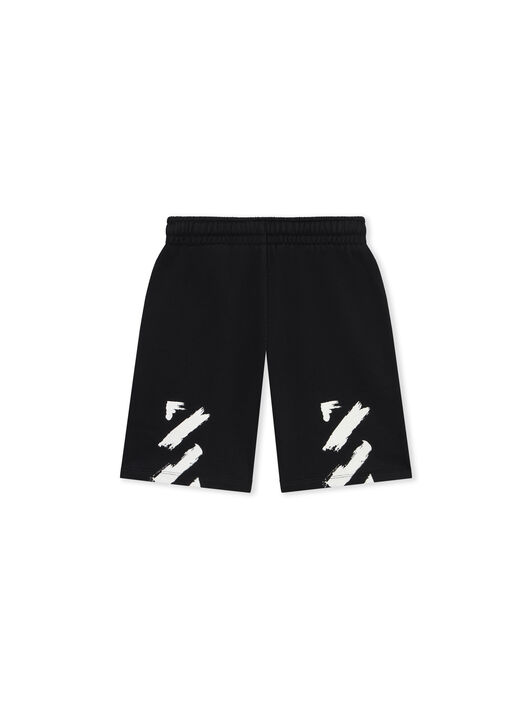 OFF WHITE Diag Paint Sweatshort BLACK 44BCI001S26F003