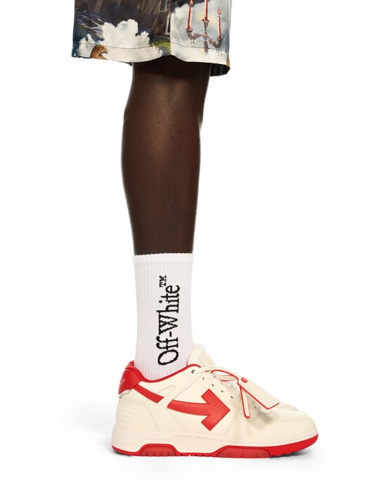 Out Of Office Leather Sneakers OFF WHITE Out Of Office Leather Sneakers WHITE - RED OMIA189F25LEA001