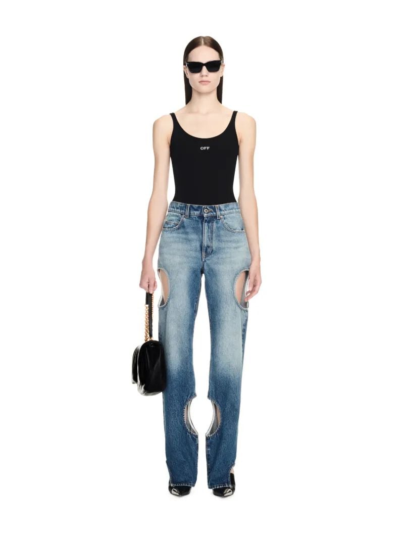 OFF WHITE Vintage Blaue Meteor Jeans BLAU OWYA06AC99DEN001