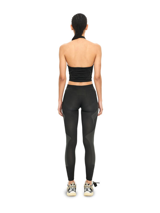 OFF WHITE Racing Seamless Leggings Black-White 2VV01HS26KNI001