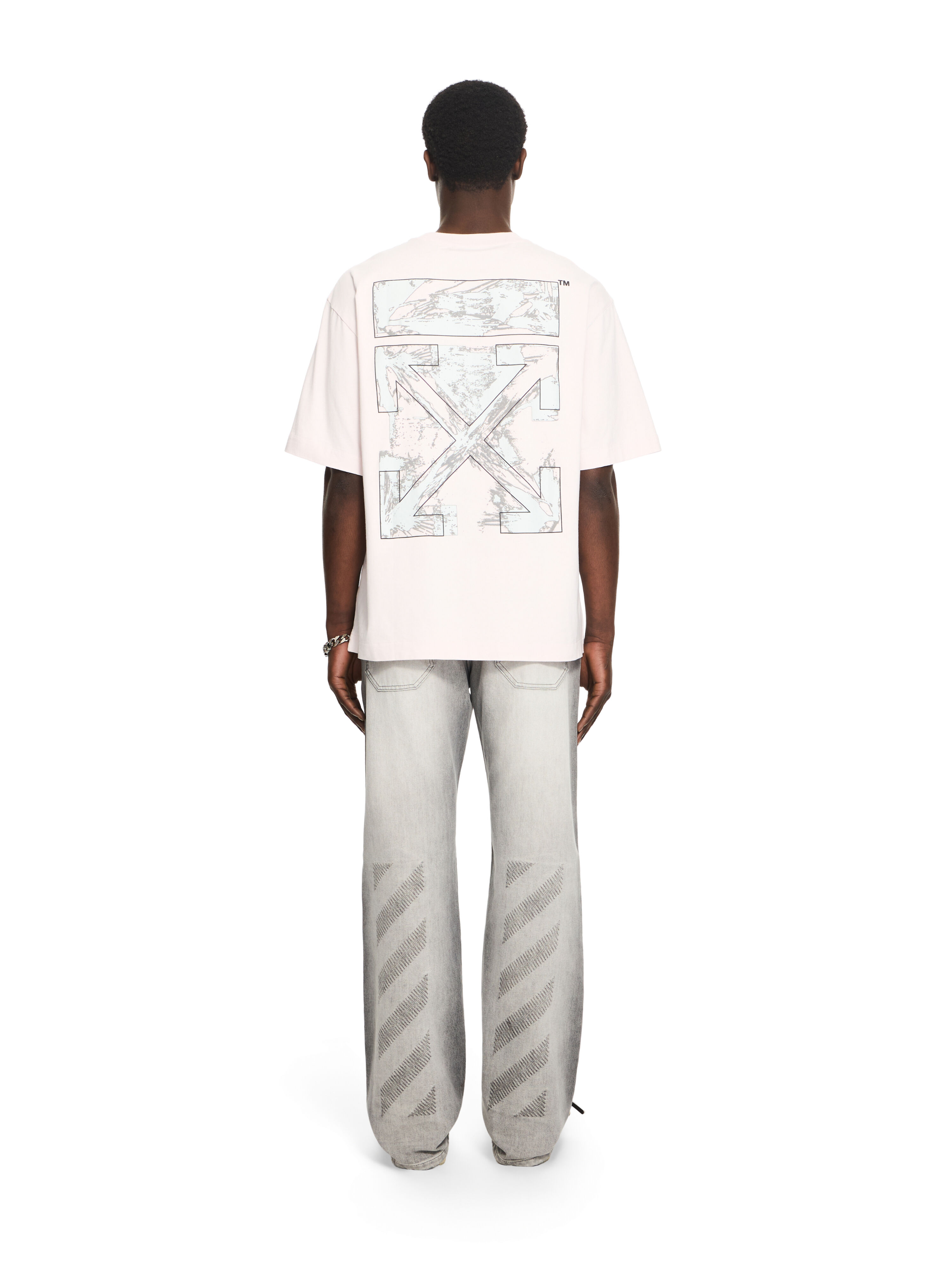 Paint Arrow Skate T-shirt in FADE OUT MAUVE MOR for Men | Off-White™