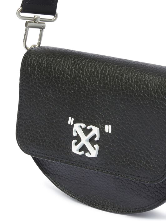 OFF WHITE Schwarze Jitney Schultertasche Mit Schriftzug SCHWARZ OMNN078C99LEA001