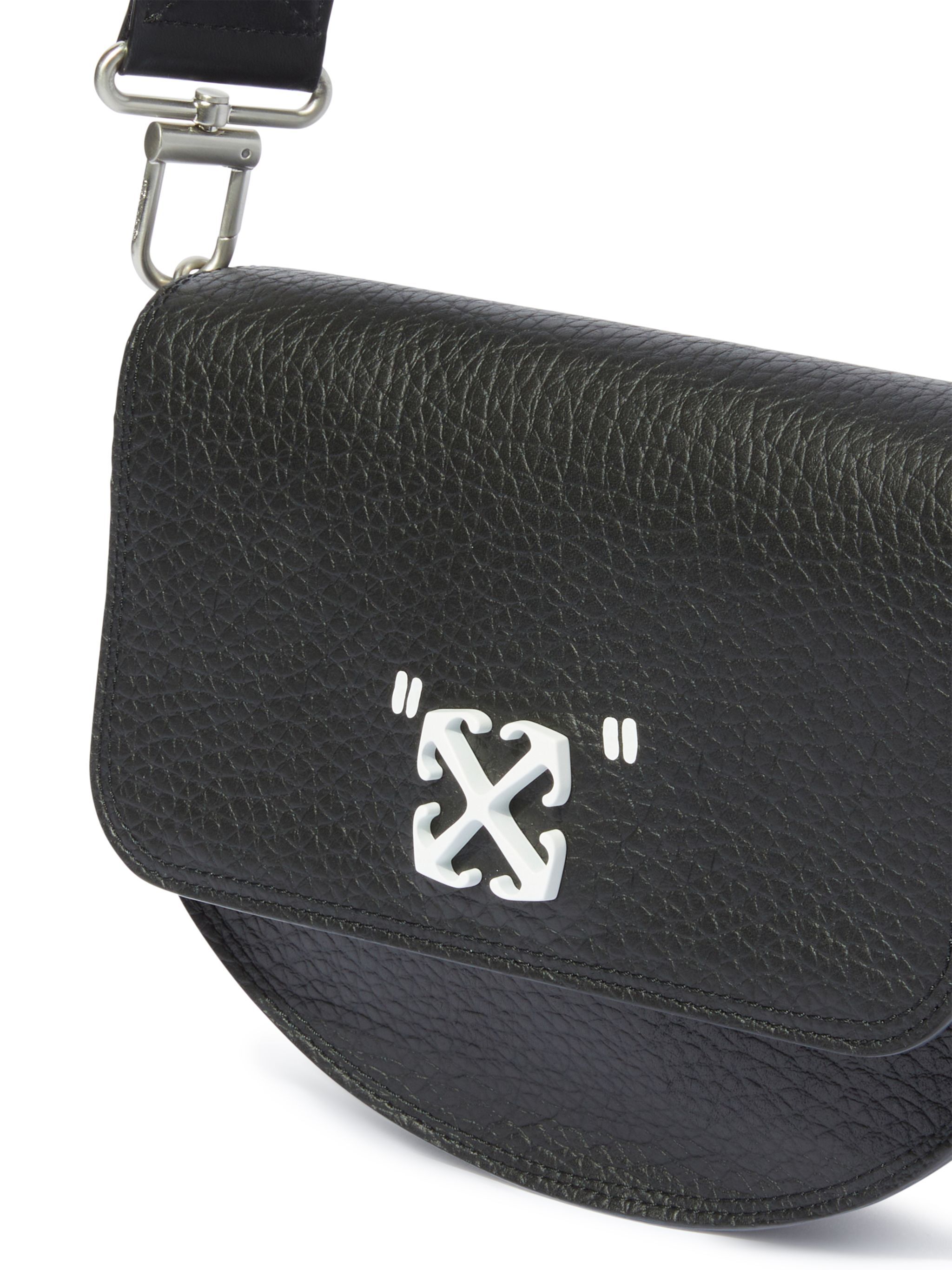 OFF WHITE Schwarze Jitney Schultertasche Mit Schriftzug SCHWARZ OMNN078C99LEA001