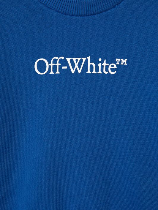 OFF WHITE Diagonal Bookish Sweatshirt BLUE OBXC001S25FLE001