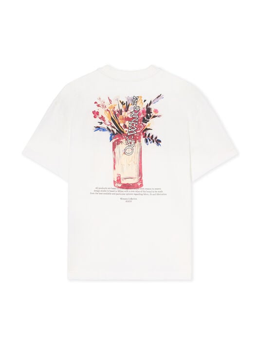 Flower Vase Regular Logo Tee OFF WHITE Flower Vase Regular Logo Tee WHITE - BLACK OWAA089F25JER005