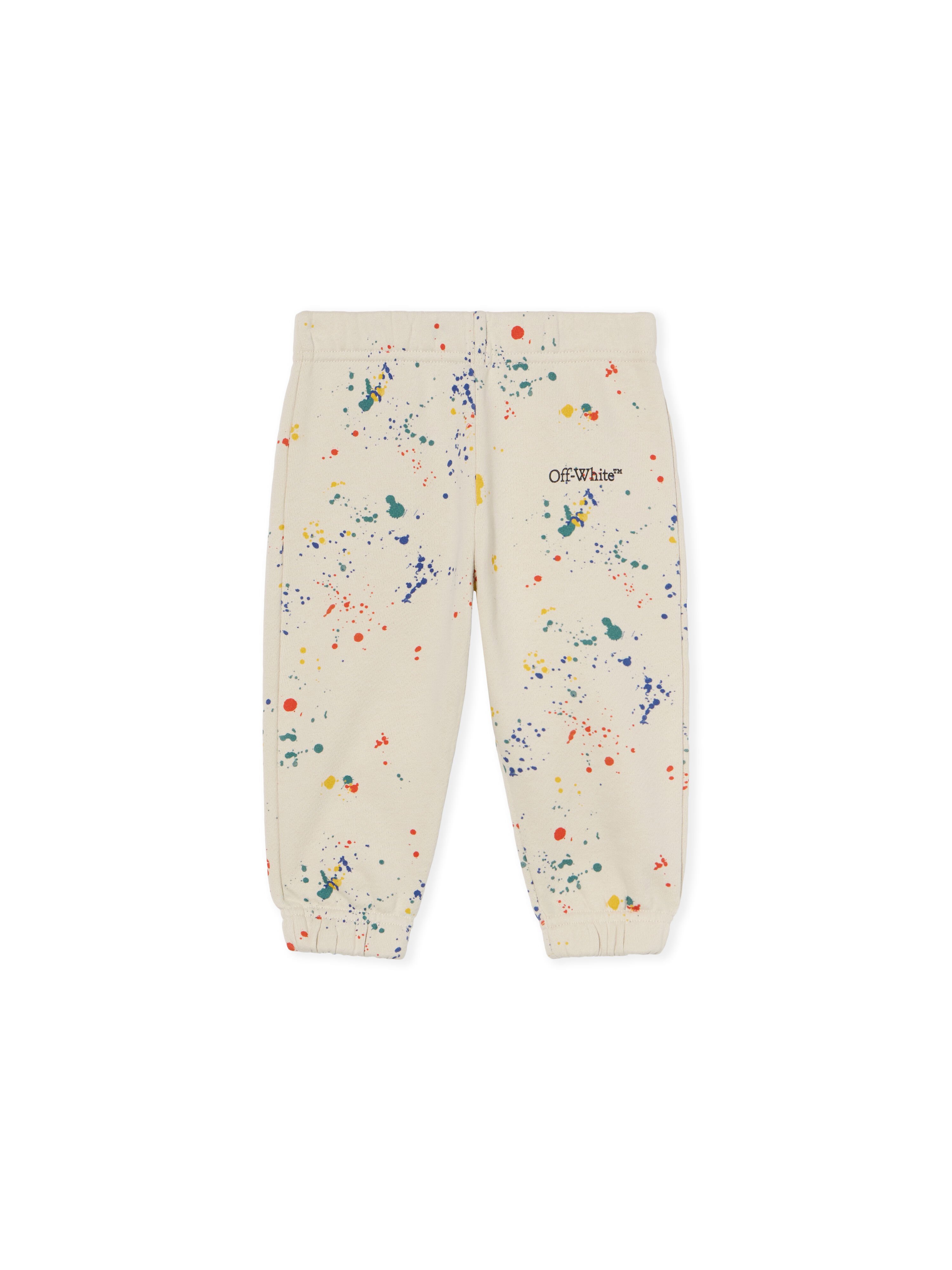 OFF WHITE Splat Sweat Logo Pants LIGHT GREY - MULTICOLOR OBXD001F25FLE002