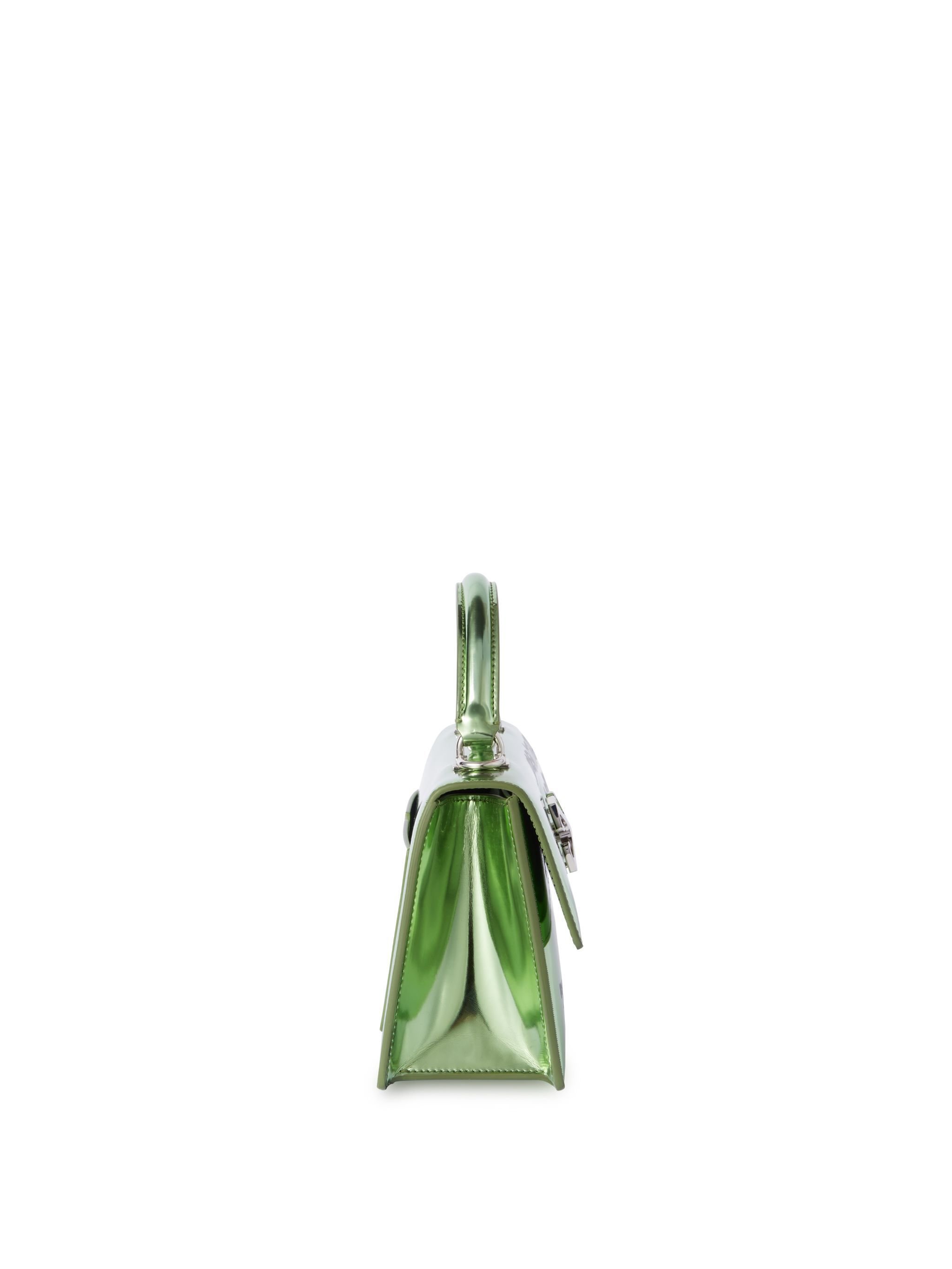 OFF WHITE Green Jitney 1.4 Quote Top Handle Bag GREEN OWNP062S25FAB001