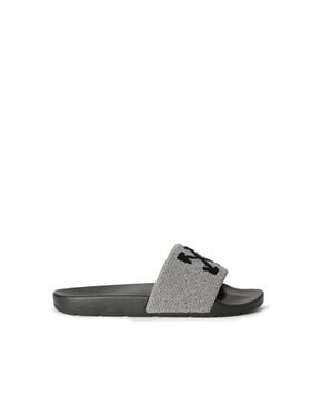 OFF WHITE Arrow Terry Slider SMOKE/ BLACK OWIU003F25FAB001
