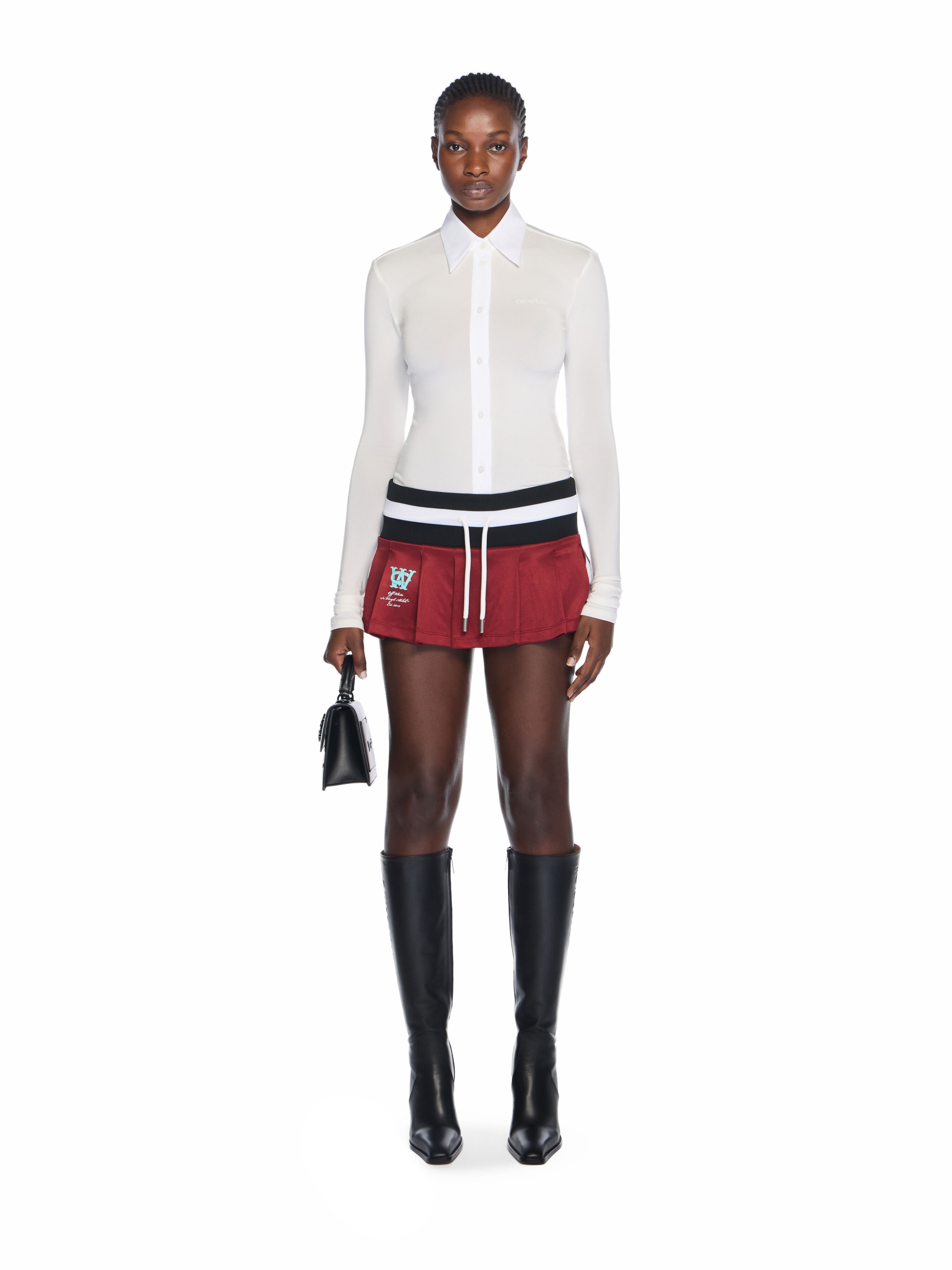 Second Skin Long Sleeve Shirt OFF WHITE Second Skin Long Sleeve Shirt WHITE - WHITE OWGE02MF25JER001