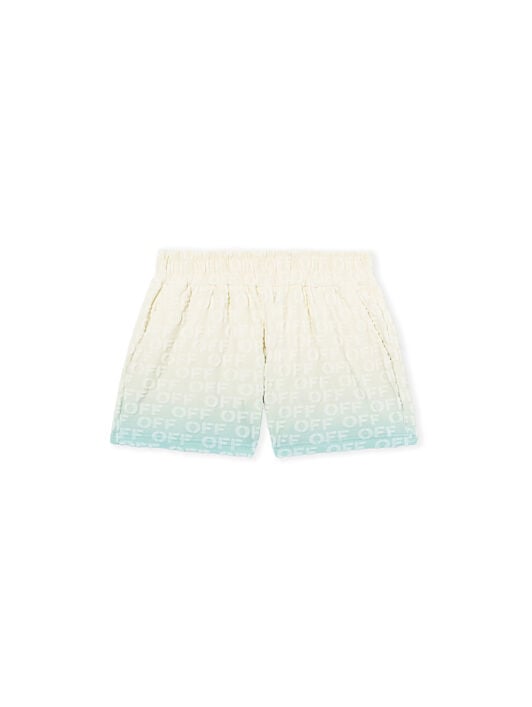 OFF WHITE Terry Gradient Shorts LIGHT BLUE - BEIGE OWCB05AT25JER001