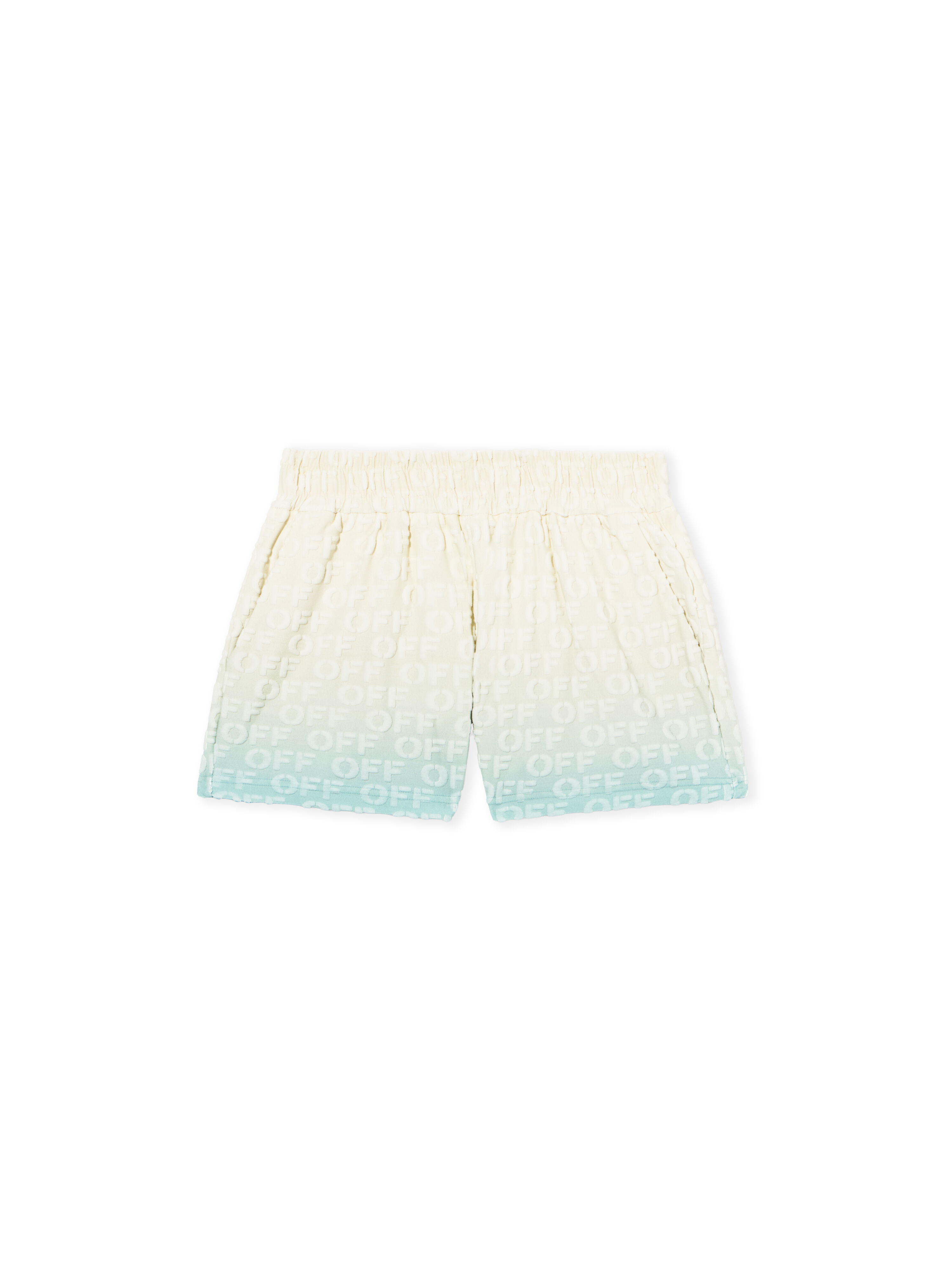 OFF WHITE Terry Gradient Shorts LIGHT BLUE - BEIGE OWCB05AT25JER001