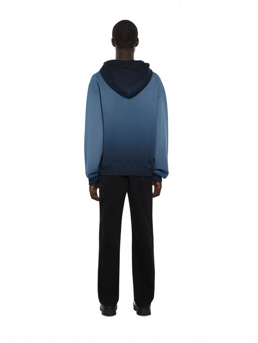 OFF WHITE Ripped Narciso Regular Hoodie CLOUD BLU GRAPHITE 44MBB12NF26F00A