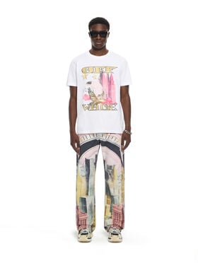 OFF WHITE All-over Frame Slim T-shirt WHITE 44MAA027Z26J001