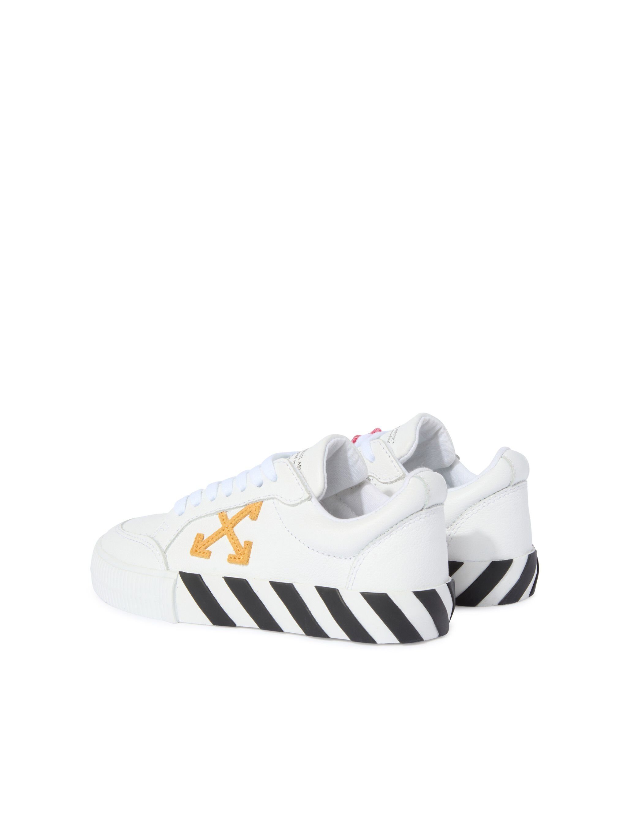 OFF WHITE Vulcanized Leather White/Ocher Yellow  OBIA003S25LEA001
