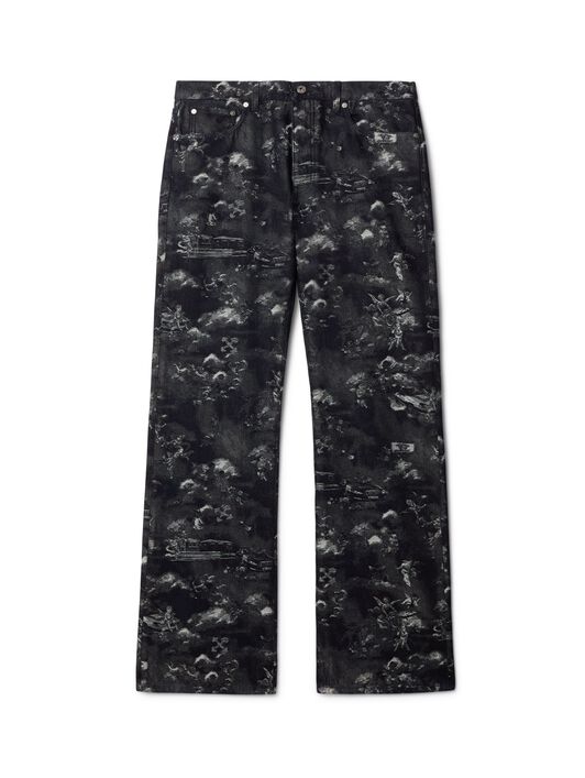 OFF WHITE Blue Jacquard Fresco Jeans BLUE OMYA18JS25DEN006