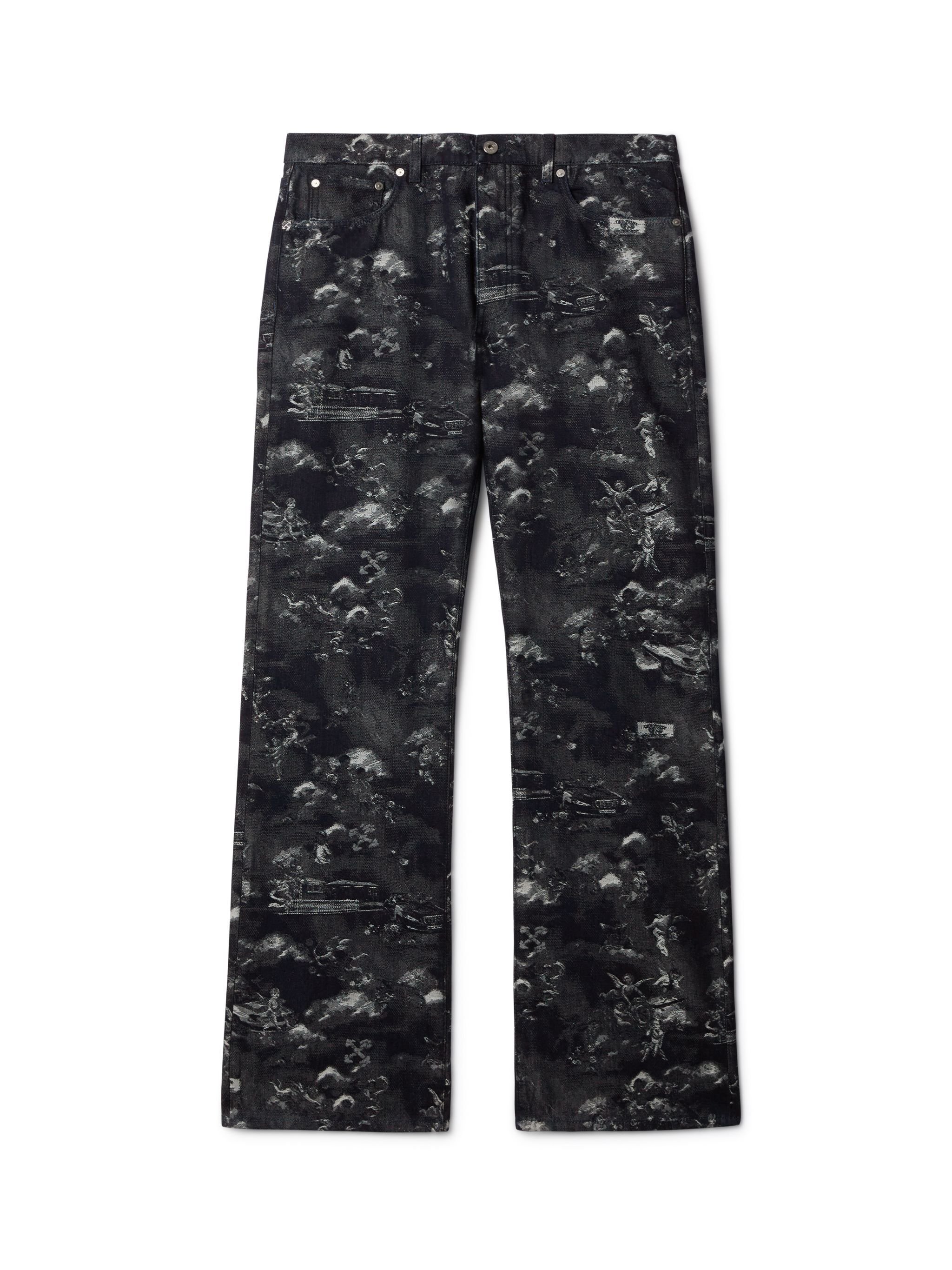 OFF WHITE Blue Jacquard Fresco Jeans BLUE OMYA18JS25DEN006