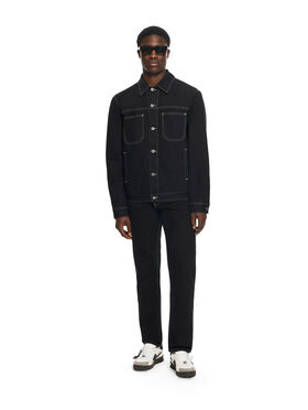 OFF WHITE Half Arrow Denim Skate Jacket STONE RAW BLACK 44MYE09QS26D001