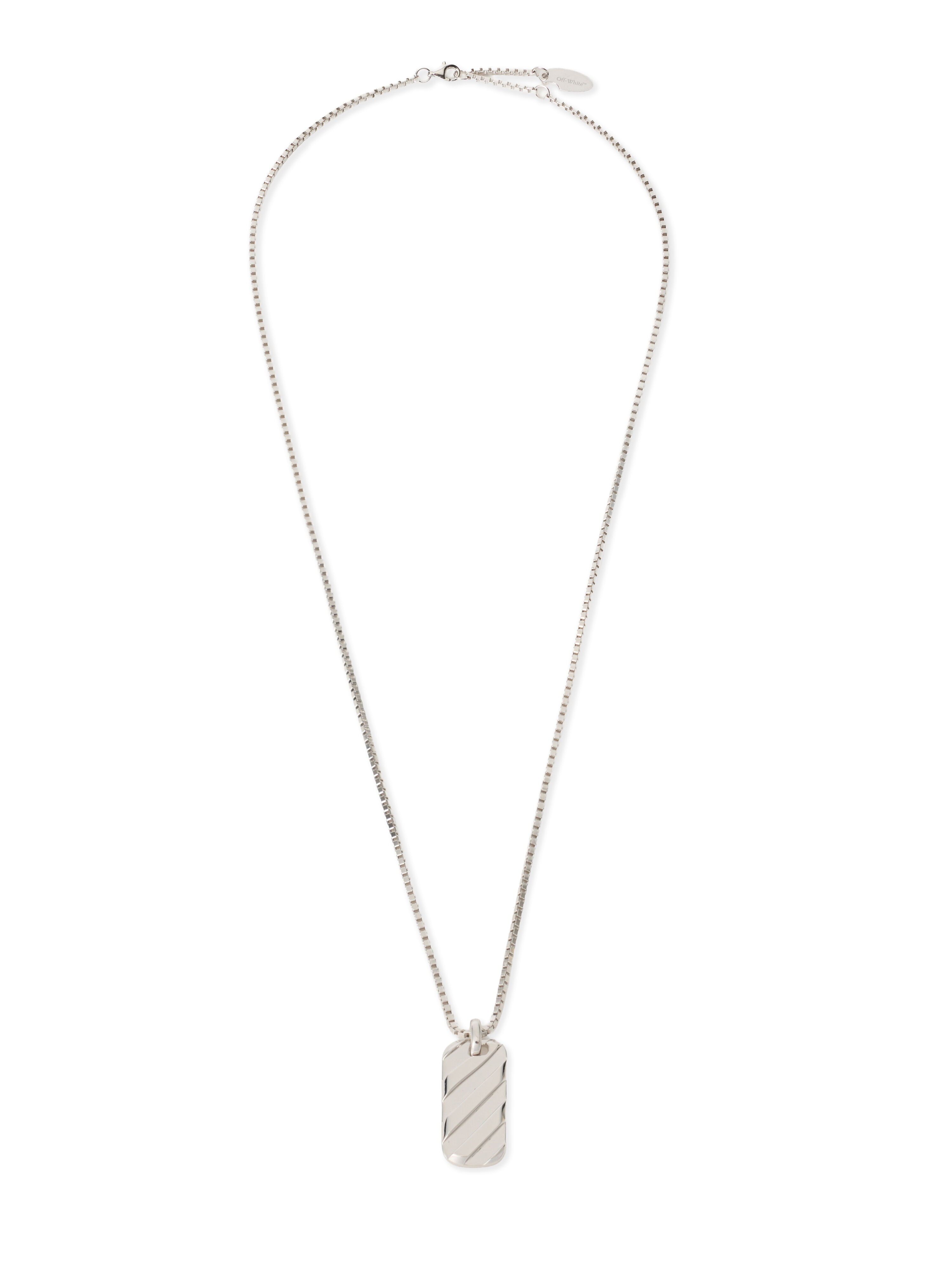 Diag Dog Tag Necklace OFF WHITE Diag Dog Tag Necklace STERLING SILVER C06562