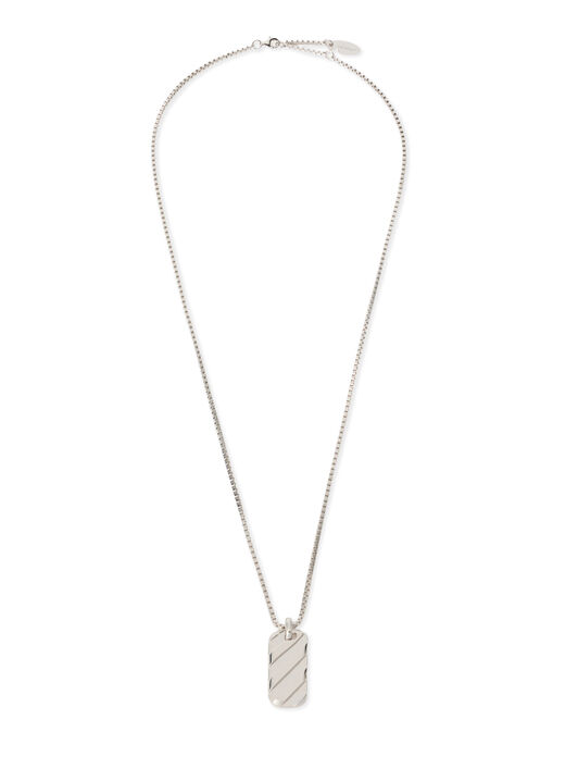 Diag Dog Tag Necklace OFF WHITE Diag Dog Tag Necklace STERLING SILVER C06562