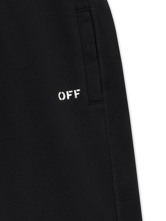 OFF WHITE Diag Paint Sweatshort BLACK 44BCI001S26F003