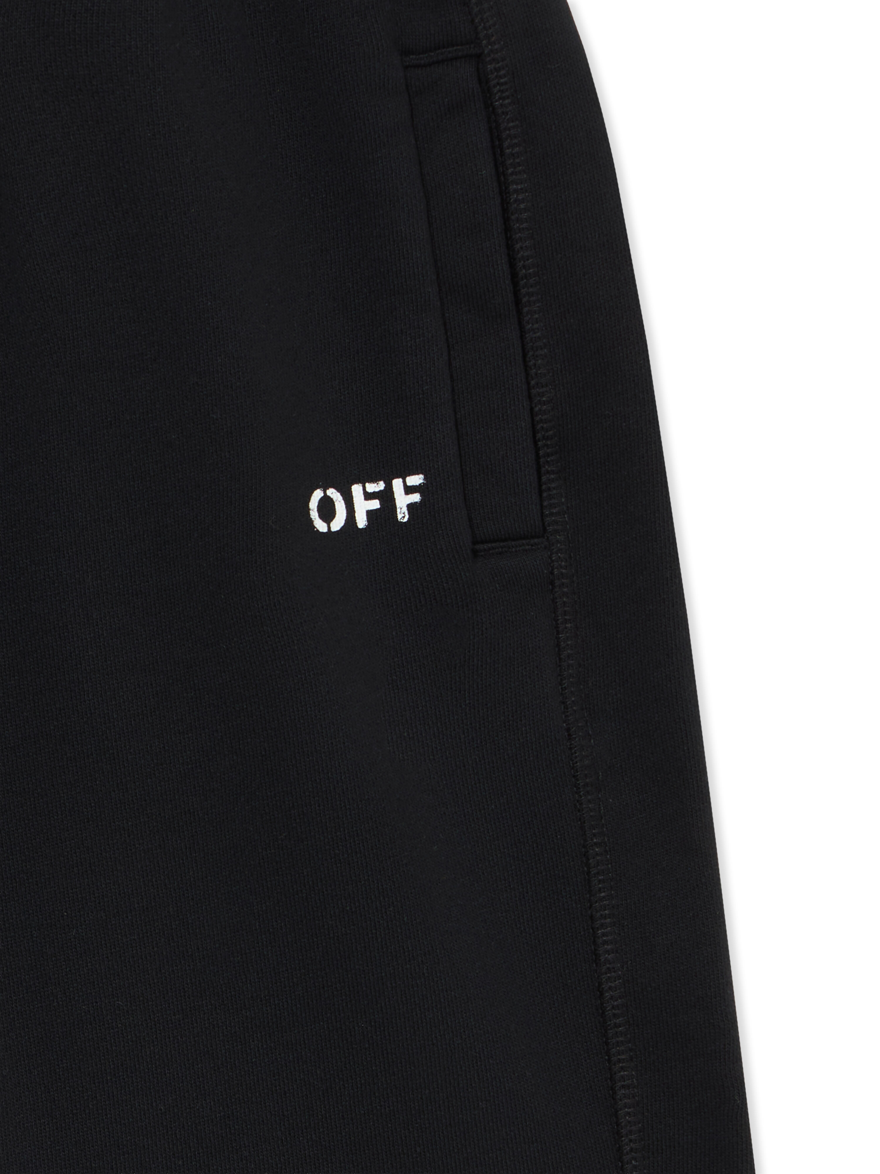 OFF WHITE Diag Paint Sweatshort BLACK 44BCI001S26F003