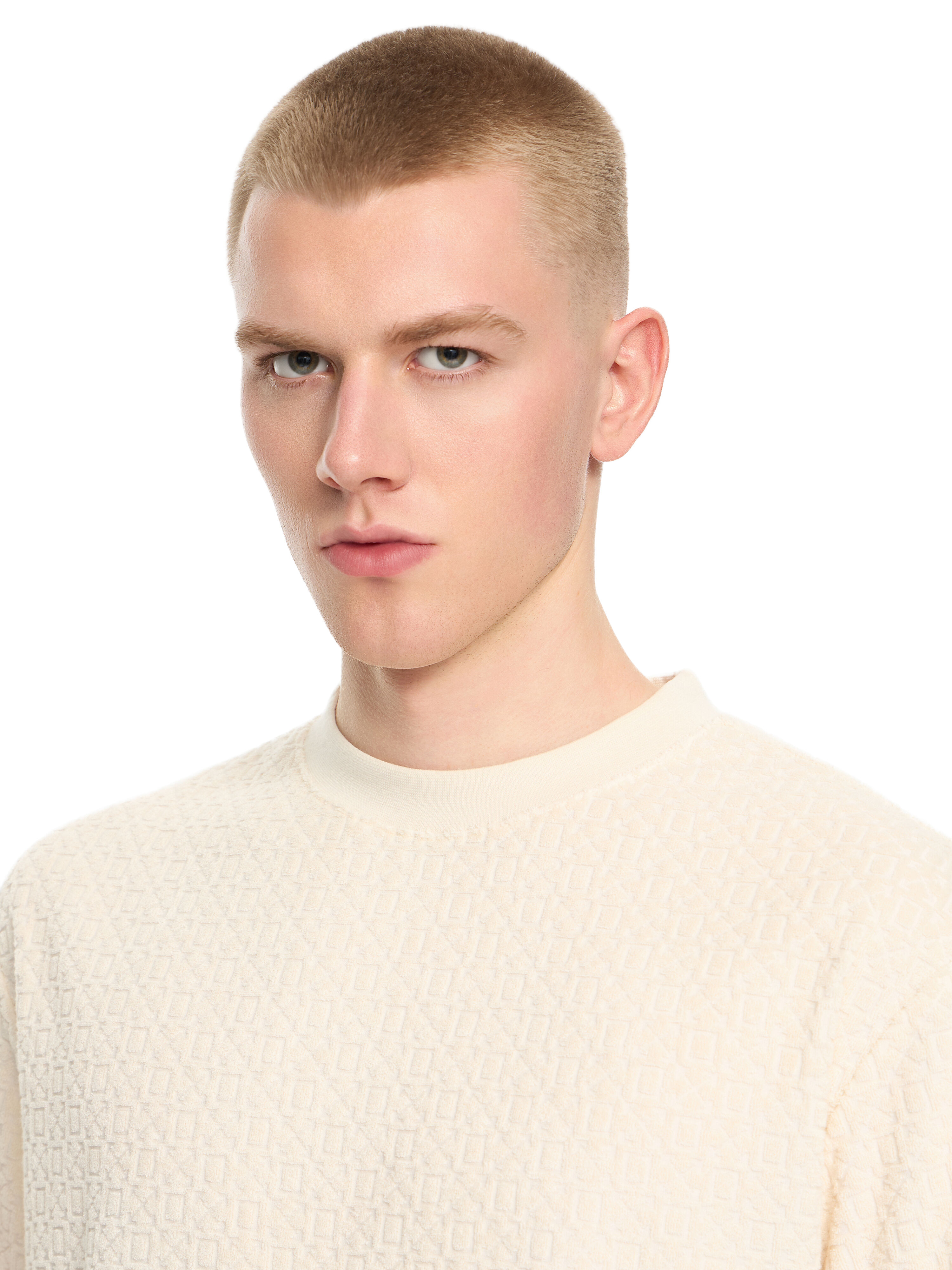 OFF WHITE Towel Terry All Over Logo T-Shirt VANILLA ICE 44MKS073F5002