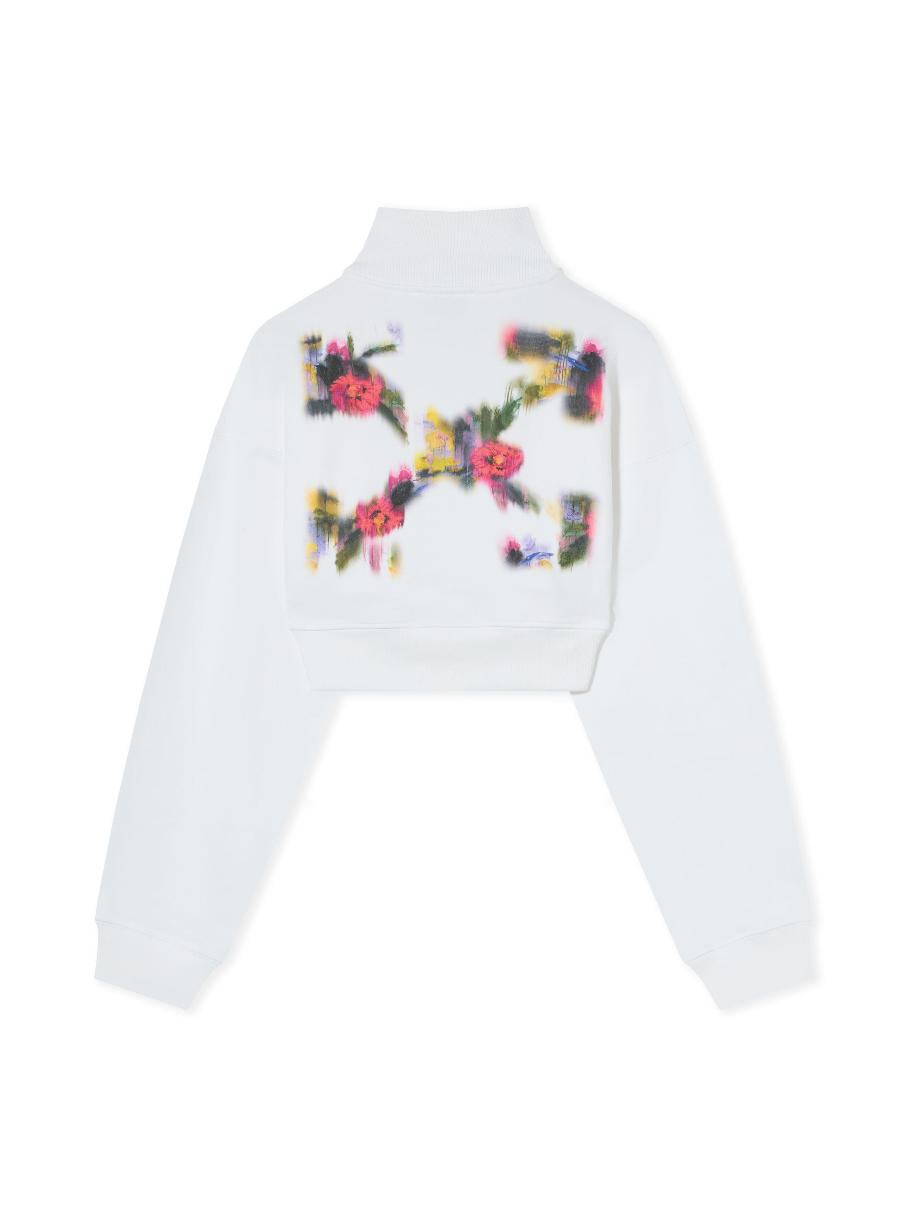 Arrow Chinè Flower Crop Zip Up OFF WHITE Arrow Chinè Flower Crop Zip Up White Hawthorn Rose 2FE00508T
