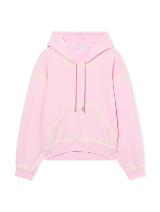 Spray Off Stamp Over Hoodie OFF WHITE Spray Off Stamp Over Hoodie Soft Pink-White 2BB058S26FLE002