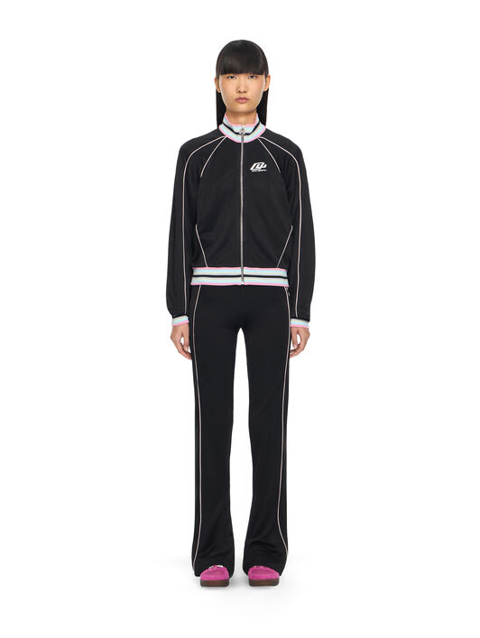 OFF WHITE Pantaloni Fluid Track Slim Black-White 2CJ00AS26JER001